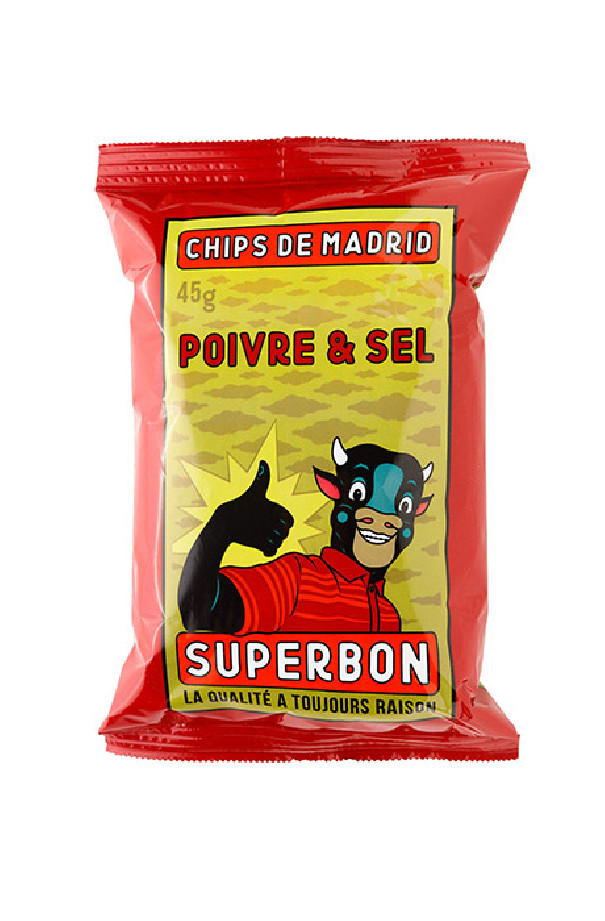 SUPERBON - CHIPS POIVRE & SEL 45G x36