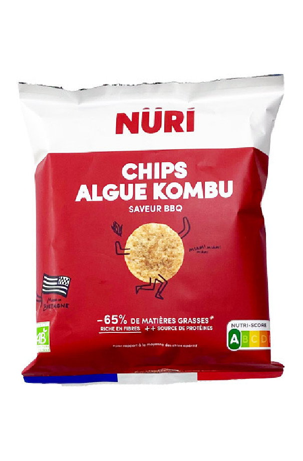 NURI - CHIPS À L'ALGUE KOMBU ET BBQ 27G x20 BIO