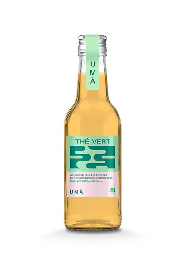 UMÀ - INFUSION THÉ VERT BOUTEILLE VERRE 250ML x12 BIO