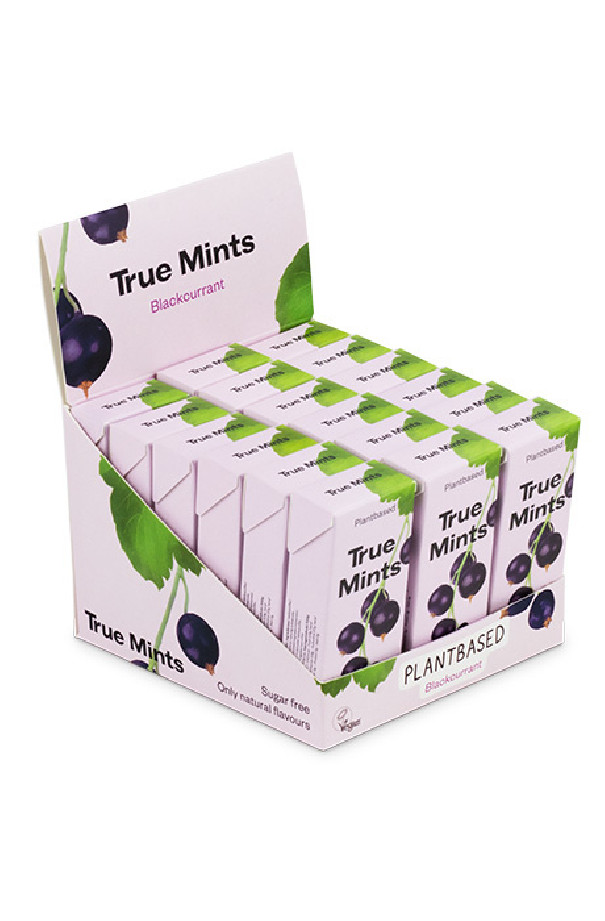 TRUE - PASTILLES CASSIS SANS SUCRES PRÉSENTOIR 13G x18 TRUE - PASTILLES CASSIS SANS SUCRES PRÉSENTOIR 13G x18