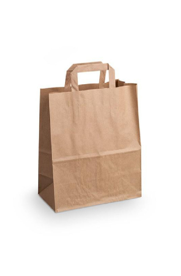 SAC CABAS PAPIER KRAFT H.260 x L.260 x P.180 MM x250 LOGO TRI