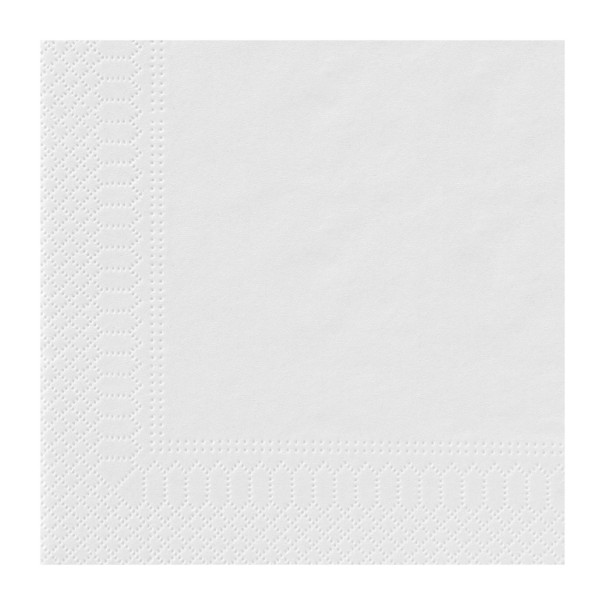 SERVIETTES PAPIER BLANC 200x200 MM 40 SACHETS DE 100