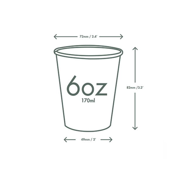 VEGWARE - GOBELET CARTON BLANC 6OZ/177ML Ø72MM x50 LOGO REGLEMENTAIRE VEGWARE - GOBELET CARTON BLANC 6OZ/177ML Ø72MM x50 LOGO REGLEMENTAIRE