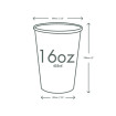 VEGWARE - GOBELET CARTON BLANC 16OZ/473ML Ø89MM x50 LOGO REGLEMENTAIRE