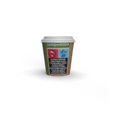 VEGWARE - GOBELET CARTON KRAFT 4OZ/118ML Ø62MM x50 LOGO REGLEMENTAIRE