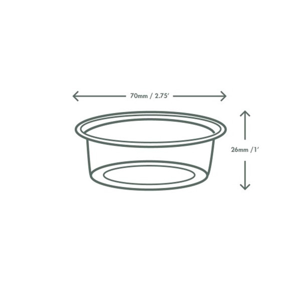 VEGWARE - POT PORTION PLA COMPOSTABLE 2OZ/60ML x100 VEGWARE - POT PORTION PLA COMPOSTABLE 2OZ/60ML x100