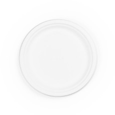 VEGWARE - ASSIETTE BAGASSE BLANC COMPOSTABLE Ø23CM x50