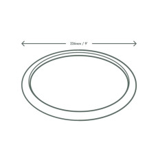 VEGWARE - ASSIETTE BAGASSE BLANC COMPOSTABLE Ø23CM x50