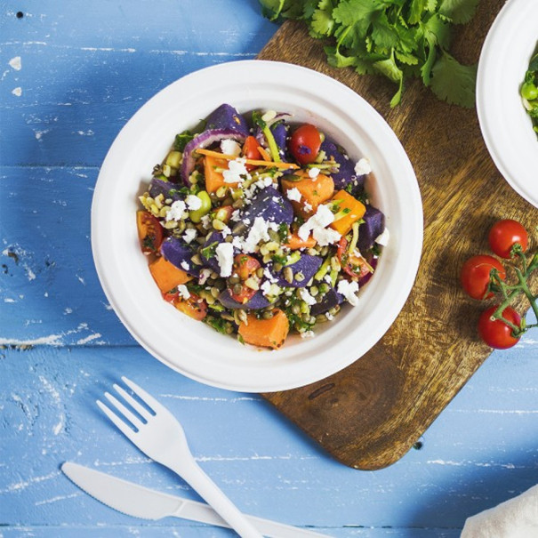 VEGWARE - BOL BAGASSE BLANC COMPOSTABLE 14OZ/414ML x50 VEGWARE - BOL BAGASSE BLANC COMPOSTABLE 14OZ/414ML x50