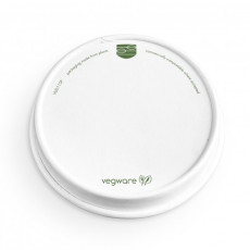 VEGWARE - COUVERCLE POT SOUPE/GLACE PAPIER BLANC COMPOSTABLE 12-32OZ Ø115MM x25