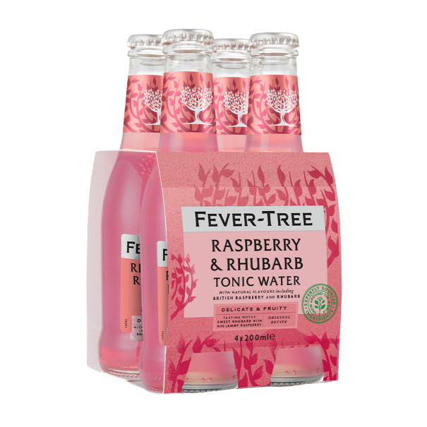 FEVER TREE - PREMIUM FRAMBOISE ET RHUBARBE TONIC WATER BOUTEILLE VERRE 200ML x24 FEVER TREE - PREMIUM FRAMBOISE ET RHUBARBE TONIC WATER BOUTEILLE VERRE 200ML x24