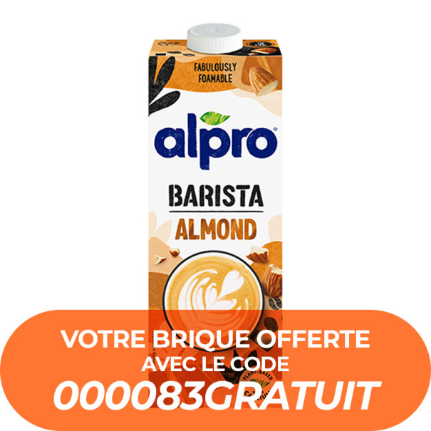 ALPRO BARISTA - BOISSON VEGETALE AMANDE BRIQUE 1L x8