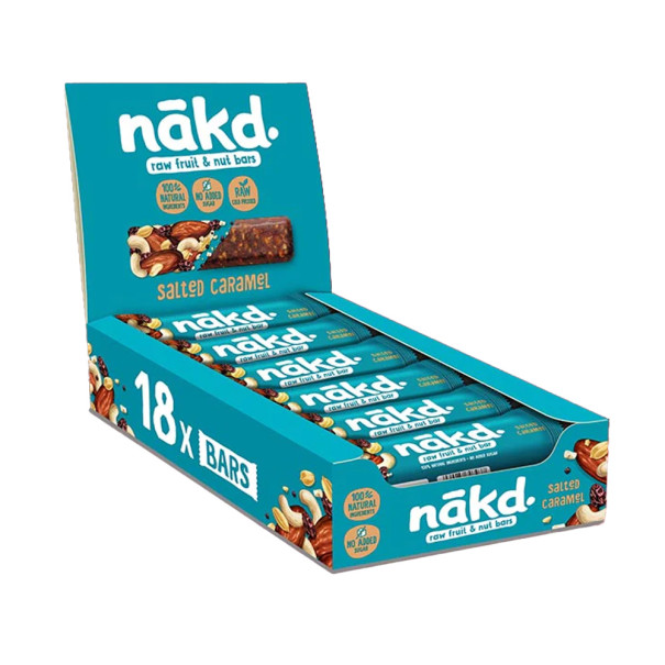 NAKD - BARRE VEGAN SALTED CARAMEL 35G x18 NAKD - BARRE VEGAN SALTED CARAMEL 35G x18