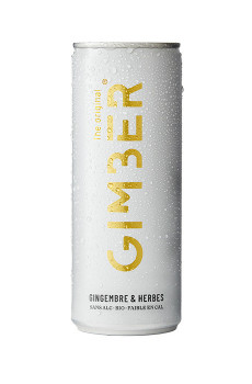 GIMBER - BOISSON PETILLANTE AU GINGEMBRE CANETTE 250ML x12 BIO