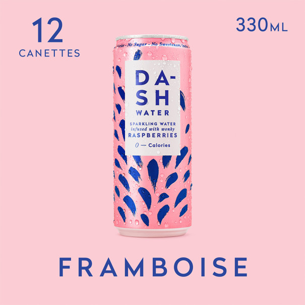 DASH - EAU PETILLANTE FRAMBOISE CANETTE ALU 330ML x12