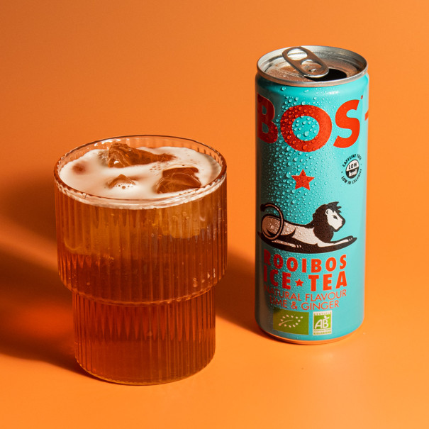 BOS - THE GLACE ROOIBOS CITRON VERT GINGEMBRE CANETTE 250ML x12 BIO BOS - THE GLACE ROOIBOS CITRON VERT GINGEMBRE CANETTE 250ML x12 BIO