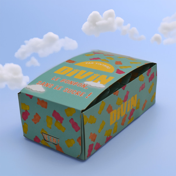 TINYBIRD - BONBONS DIVINS MULTIFRUITS VEGETAL SANS SUCRE SACHET 50G x10