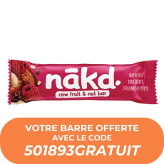 NAKD - BARRE VEGAN BERRY DELIGHT FRAMBOISES 35G ECHANTILLON x1