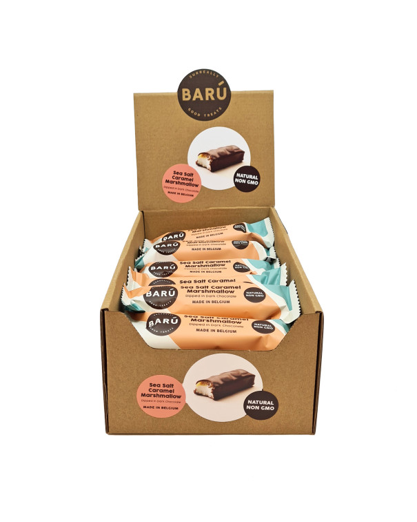 Barres marshmallow chocolat noir caramel Fleur de sel 18x30g
