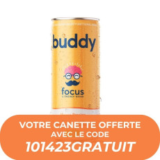 BUDDY - BOISSON FOCUS PETILLANTE MANGUE PASSION CANETTE 250ML x1