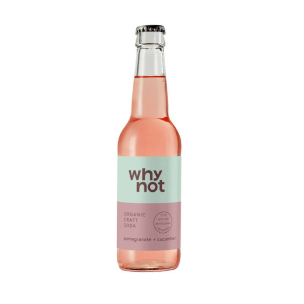 Why Not - Soda craft grenade concombre bouteille verre 330ml x12 Bio