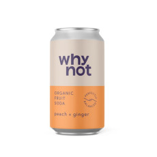Why Not - Soda craft pêche gingembre canette 330ml x12 bio