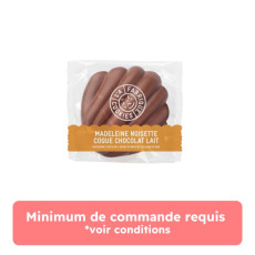 La Fabrique à cookies - Madeleine noisette coque chocolat au lait 60g x12