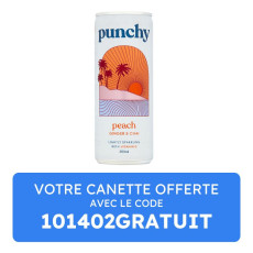 PUNCHY - SODA PEACH GINGER CHAI CANETTE 250ML x1