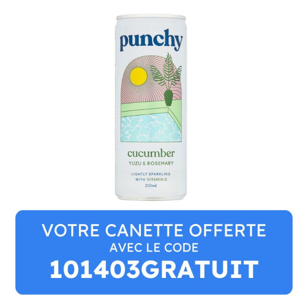 PUNCHY - SODA CUNCUMBER YUZU ROSEMARY CANETTE 250ML x1