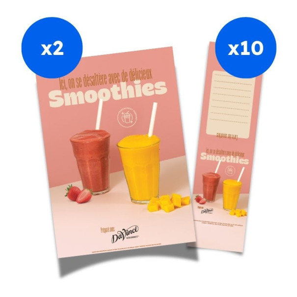 DAVINCI - KIT PLV SMOOTHIE 2xAFFICHES 10xCHEVALETS