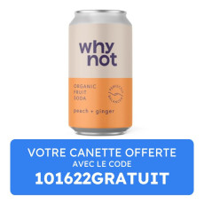Why Not - Soda craft pêche gingembre canette 330ml x1 bio