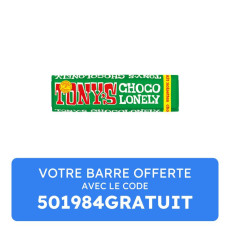 Tony's barre chocolat lait noisette présentoir 35x47g Tony's barre chocolat lait noisette présentoir 35x47g