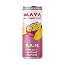 Maya - Jus PAM passion ananas mangue canette 330ml x24 Maya - Jus PAM passion ananas mangue canette 330ml x24
