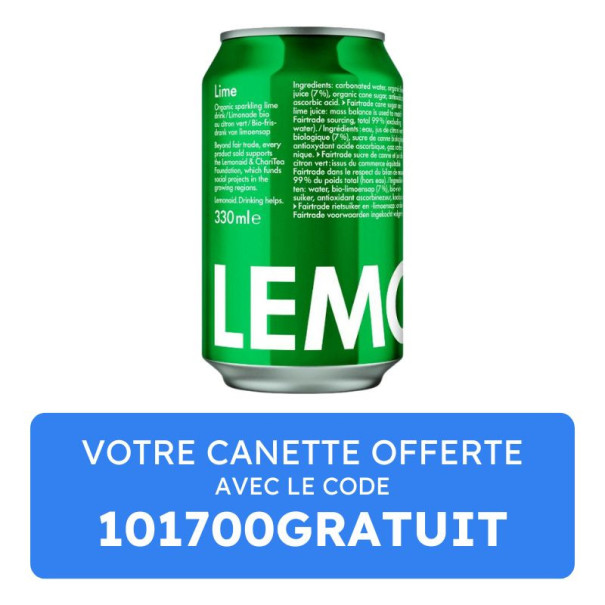 Lemonaid - Limonade citron vert bio canette 330ml x12