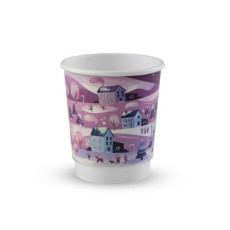 VEGWARE - GOBELET NOEL KRAFT DOUBLE PAROI 8OZ/236ML Ø79MM x25