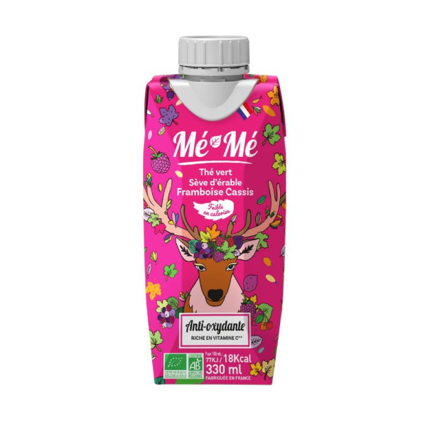 Mé-Mé - Anti-oxydante thé vert matcha fruits rouges 330ml x12 Bio