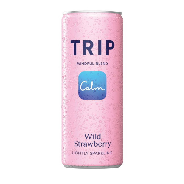 Trip - Eau pétillante fraises des bois mindfull blend canette 330ml x12