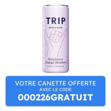 TRIP - EAU PETILLANTE FRAMBOISE- FLEUR D'ORANGER MINDFUL BLEND CAN ALU 330ML x1