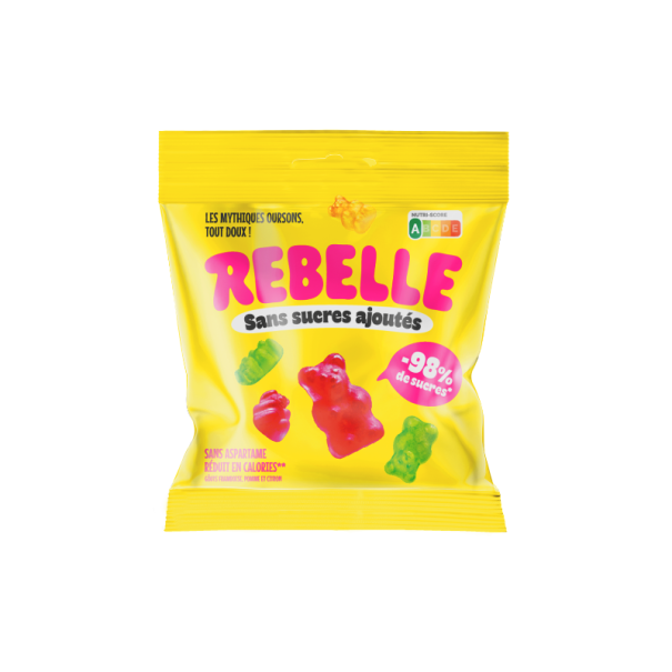 Rebelle - Bonbons oursons sans sucres vegan 50g x12