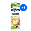 ALPRO BARISTA - BOISSON VEGETALE SOJA BRIQUE 1L x8