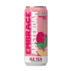 Embrace -Thé glacé Amsterdam thé noir framboise pêche canette