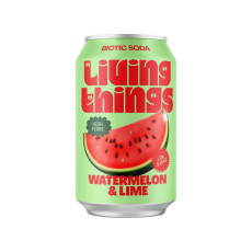 Living Things - Soda prébiotiques pétillant pastèque citron vert 330ml x12
