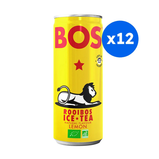 BOS - THE GLACE ROOIBOS CITRON CANETTE 250ML x12 BIO