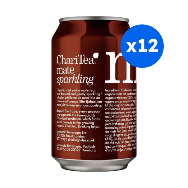 CHARITEA - MATE ORANGE CANETTE 330ML x12 BIO