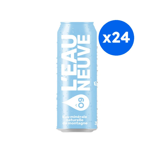 EAU NEUVE - EAU MINERALE NATURELLE PLATE CANETTE ALU 330ML x24