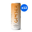 GIMBER - BOISSON PETILLANTE ENERGIE GINGER PECHE GINSENG CANETTE 250ML X12 BIO
