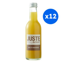 JUSTE LE CHOIX DU FRUIT - JUS ANANAS BOUTEILLE VERRE 250ML x12