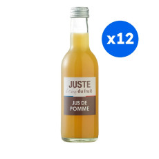 JUSTE LE CHOIX DU FRUIT - JUS DE POMME BOUTEILLE VERRE 250ML x12