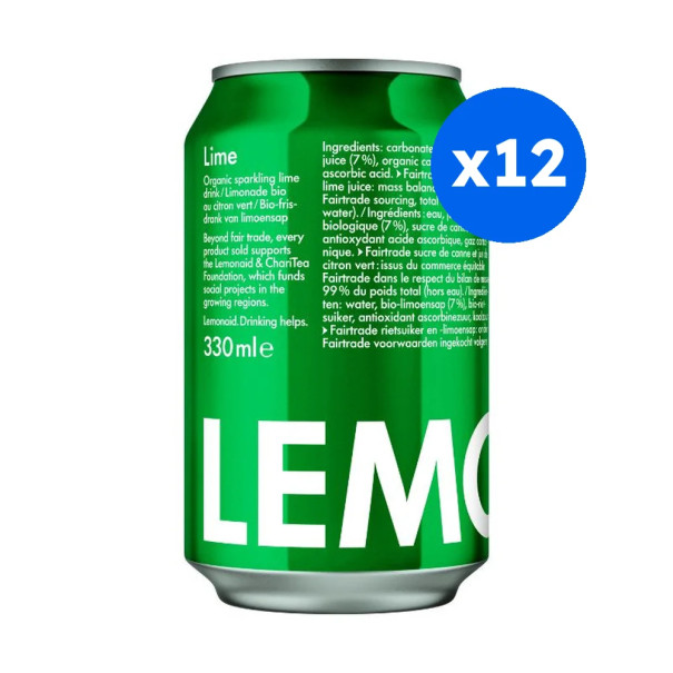 LEMONAID - CITRON VERT CANETTE 330ML x12 BIO