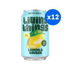 LIVING THINGS - SODA PREBIOTIQUE PETILLANT CITRON GINGEMBRE 330ML x12